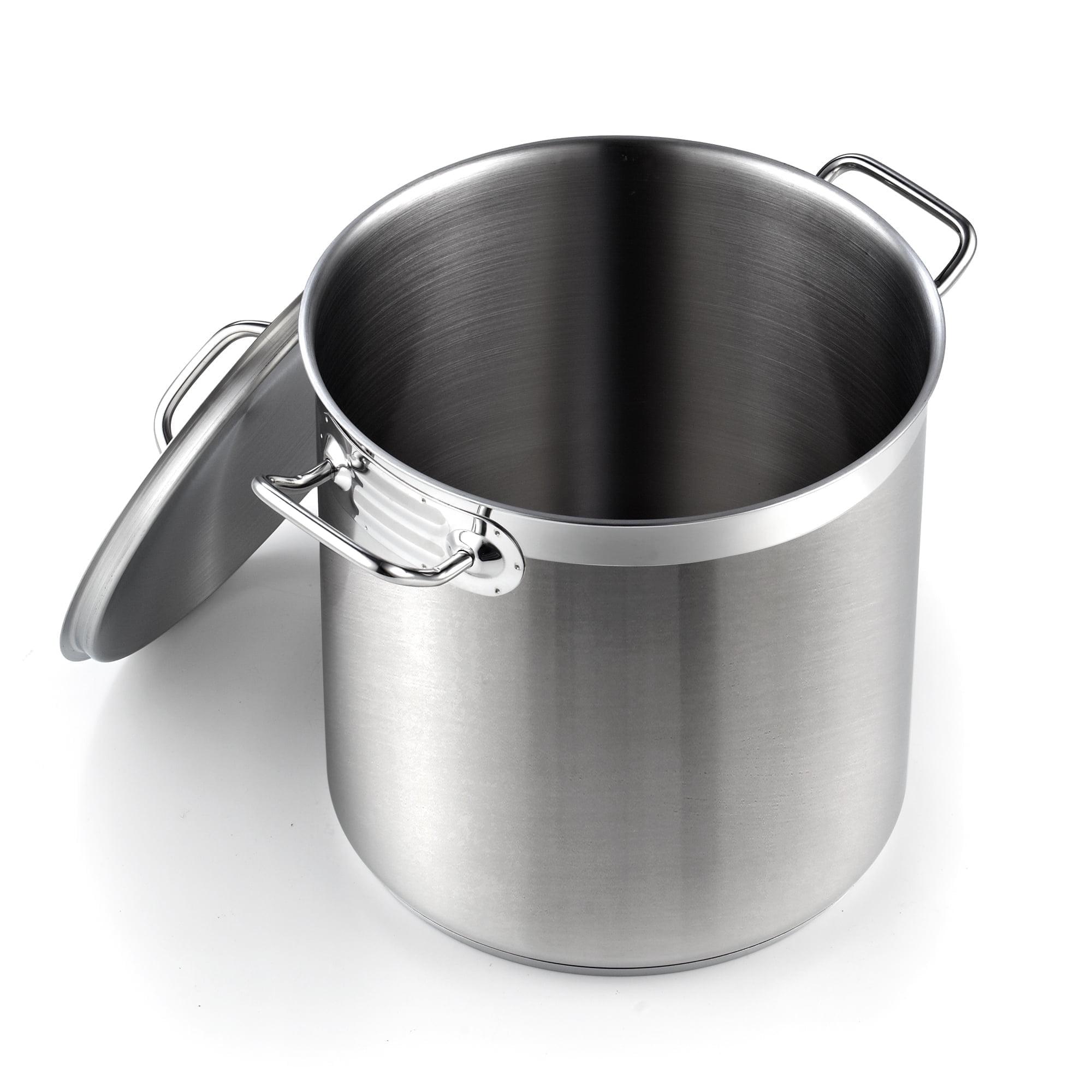 Cooks Standard Professional Stainless Steel Stock Pot with Lid, Silver