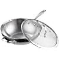 12-Inch Stainless Steel Induction Frying Pan with Glass Lid