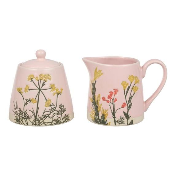 Cookspire - Elegant and Modern Pink Sugar Bowl and Creamer Set for Tea and Coffee Bar, Sugar Container with Lid, Cute Kitchen Accessories, Ideal Gift for any occasion
