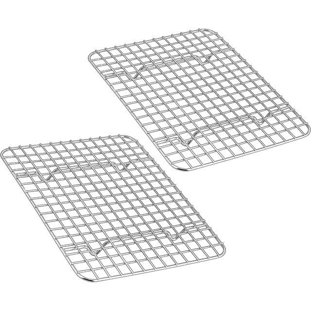 Trian 2 Cooling Racks for Baking, Stainless Steel Wire Rack Baking Rack Oven Rack Cookie Rack, Oven Safe, Rust-Resistant Rack for Cooking, Baking, Roasting and Grilling(8.75'' x 6.25'' x 0.75')