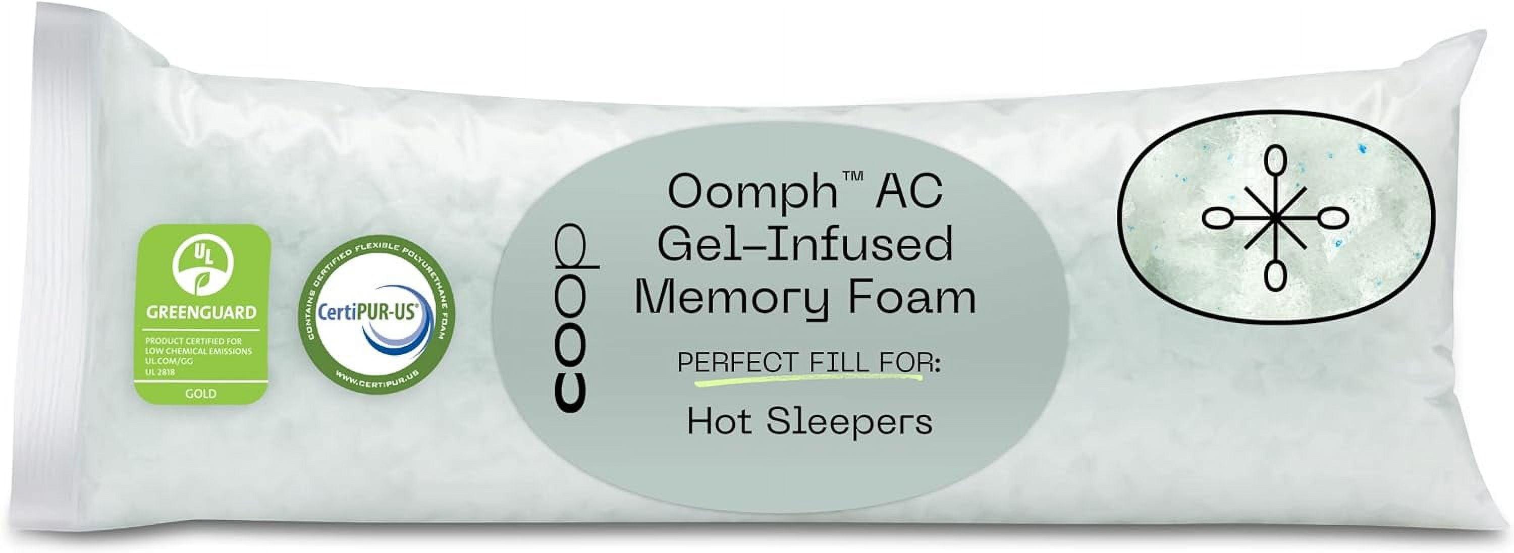 Oomph AC Gel-Infused Memory Foam Pillow Refill, 1/2 lb