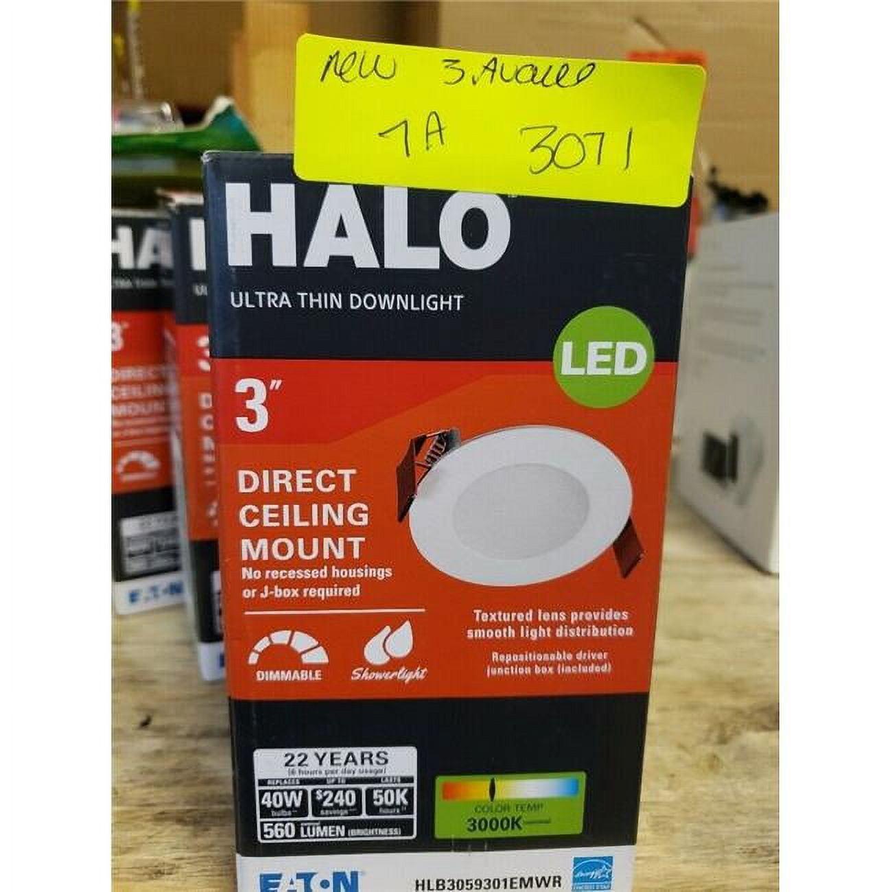 Halo HLB Lite Matte White 4 in. W LED Smart-Enabled Canless Recessed Downlight 10.1 W