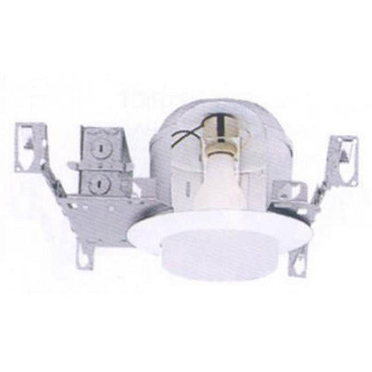 6-Inch White and Chrome Shallow Recessed Light Housing