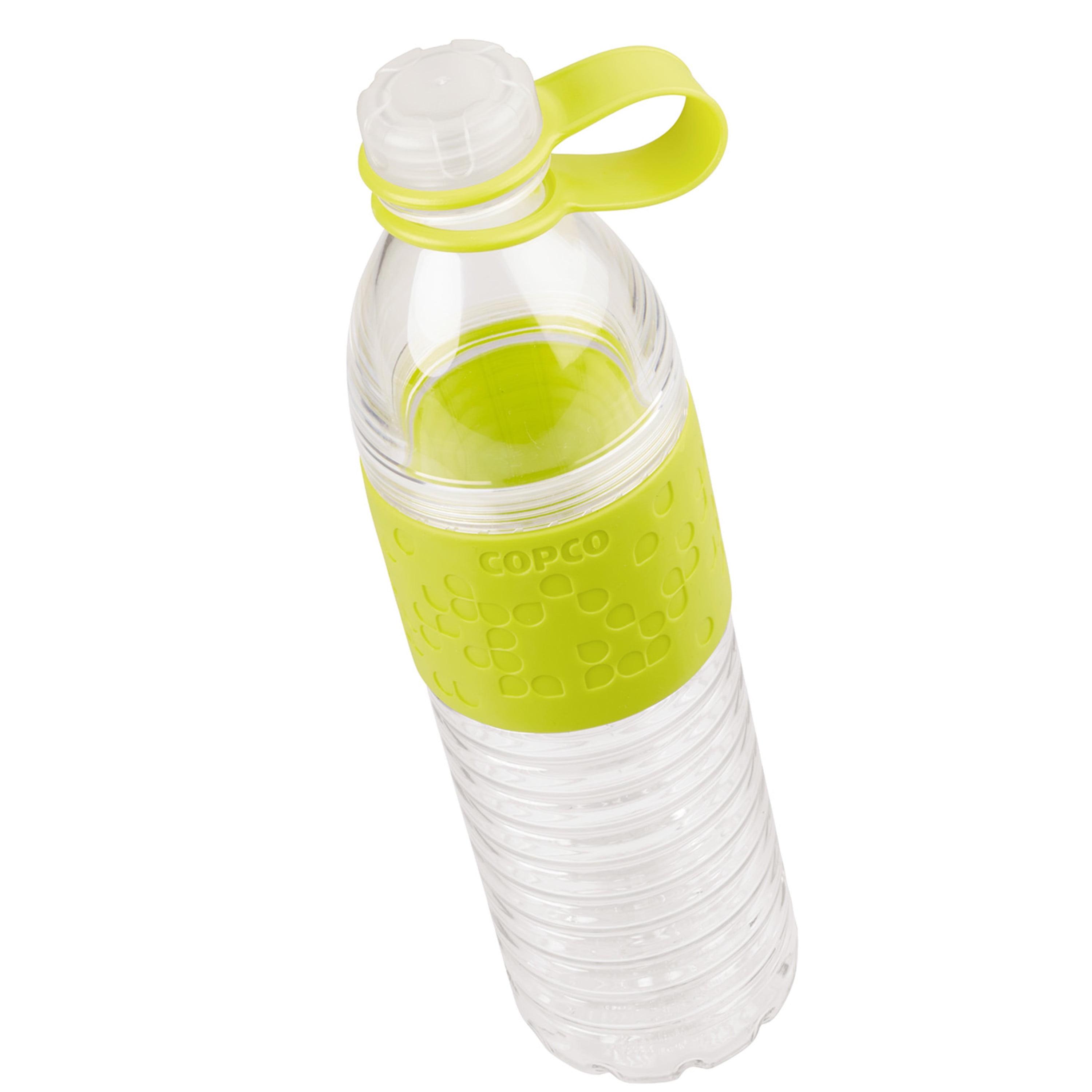 Copco Hydra Sports Water Bottle 20 Ounce Non Slip Sleeve BPA Free Tritan Plastic Reusable - Green 2510-2193