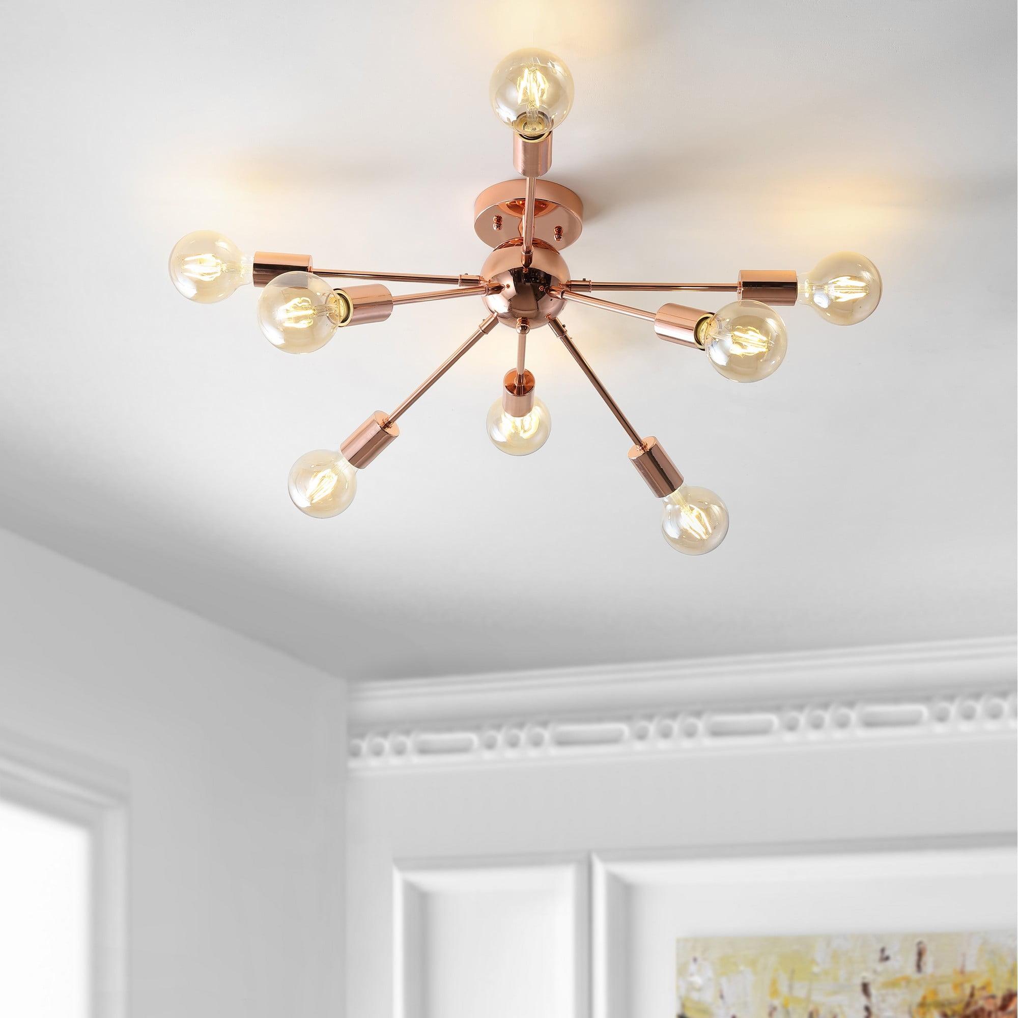 Copper 30.5" 8-Light Sputnik LED Flush-Mount