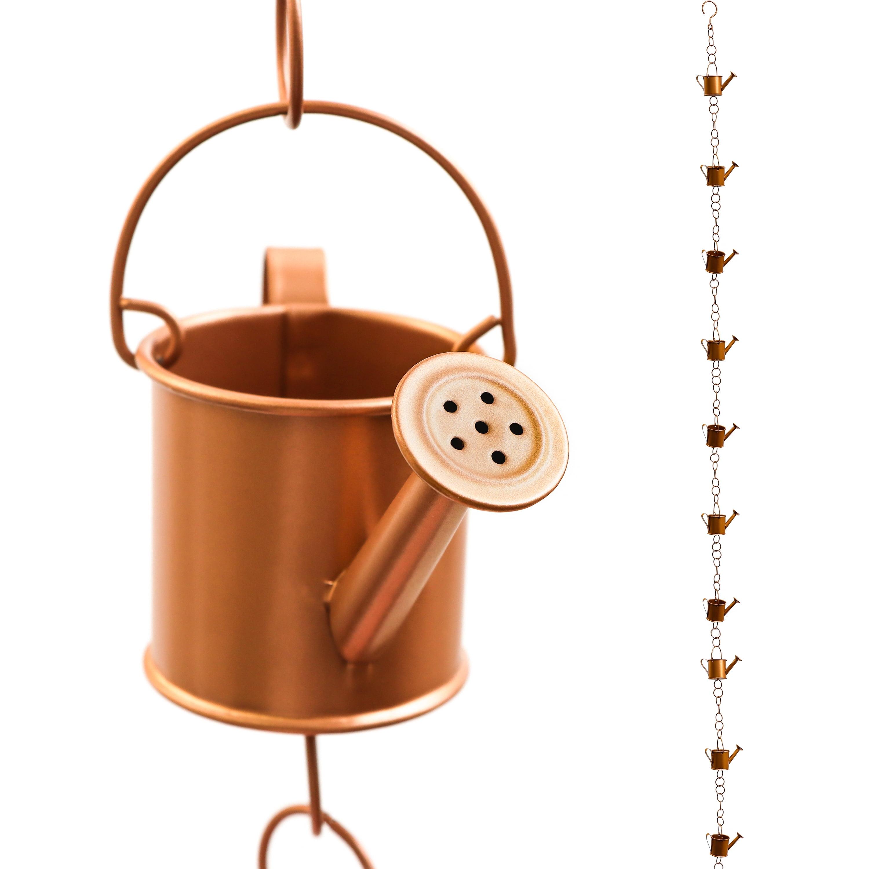 Copper Colored Rain Chain for Gutters & Downspouts (Umbrella Design)