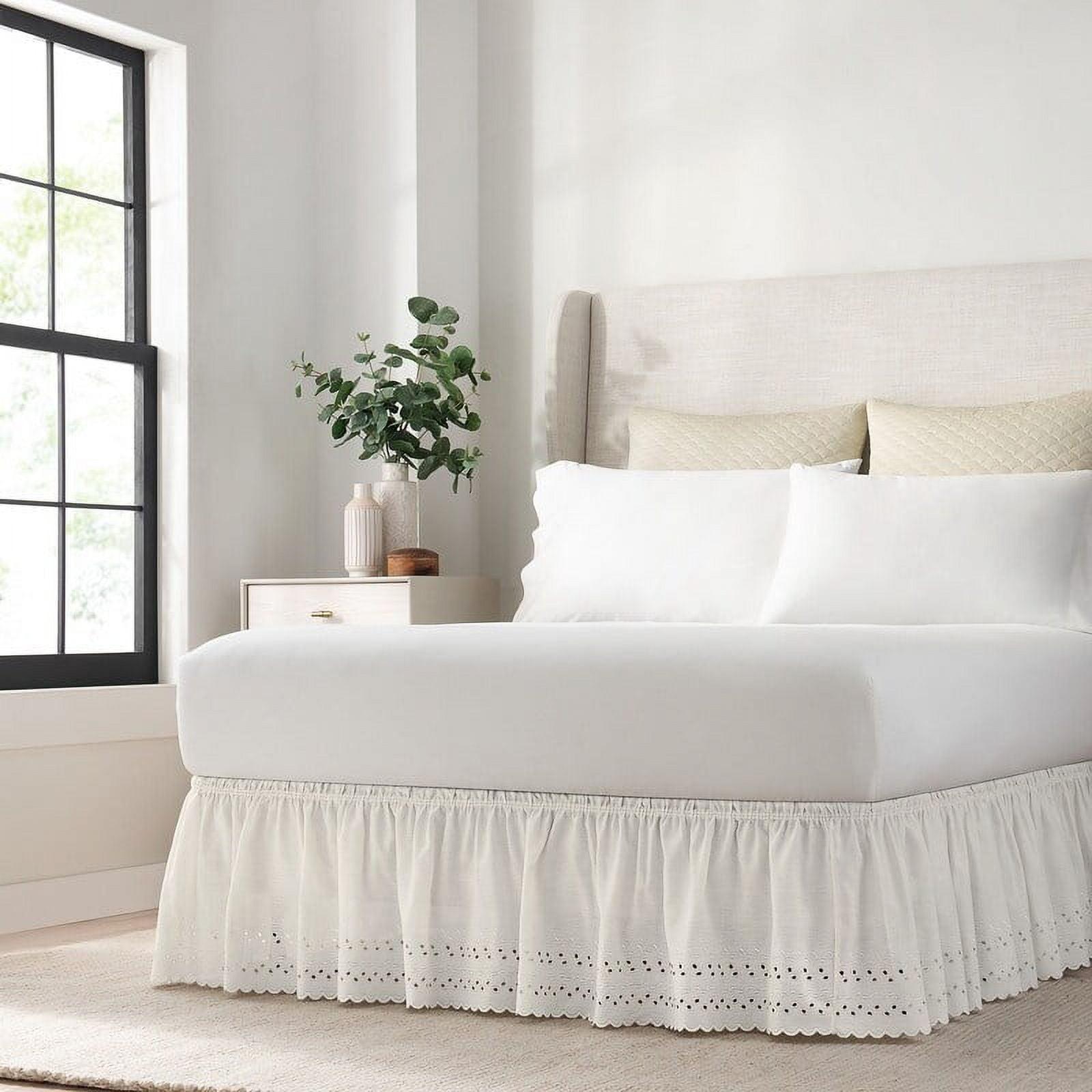 Wrap Around Eyelet Ruffled Bed Skirt - EasyFit™