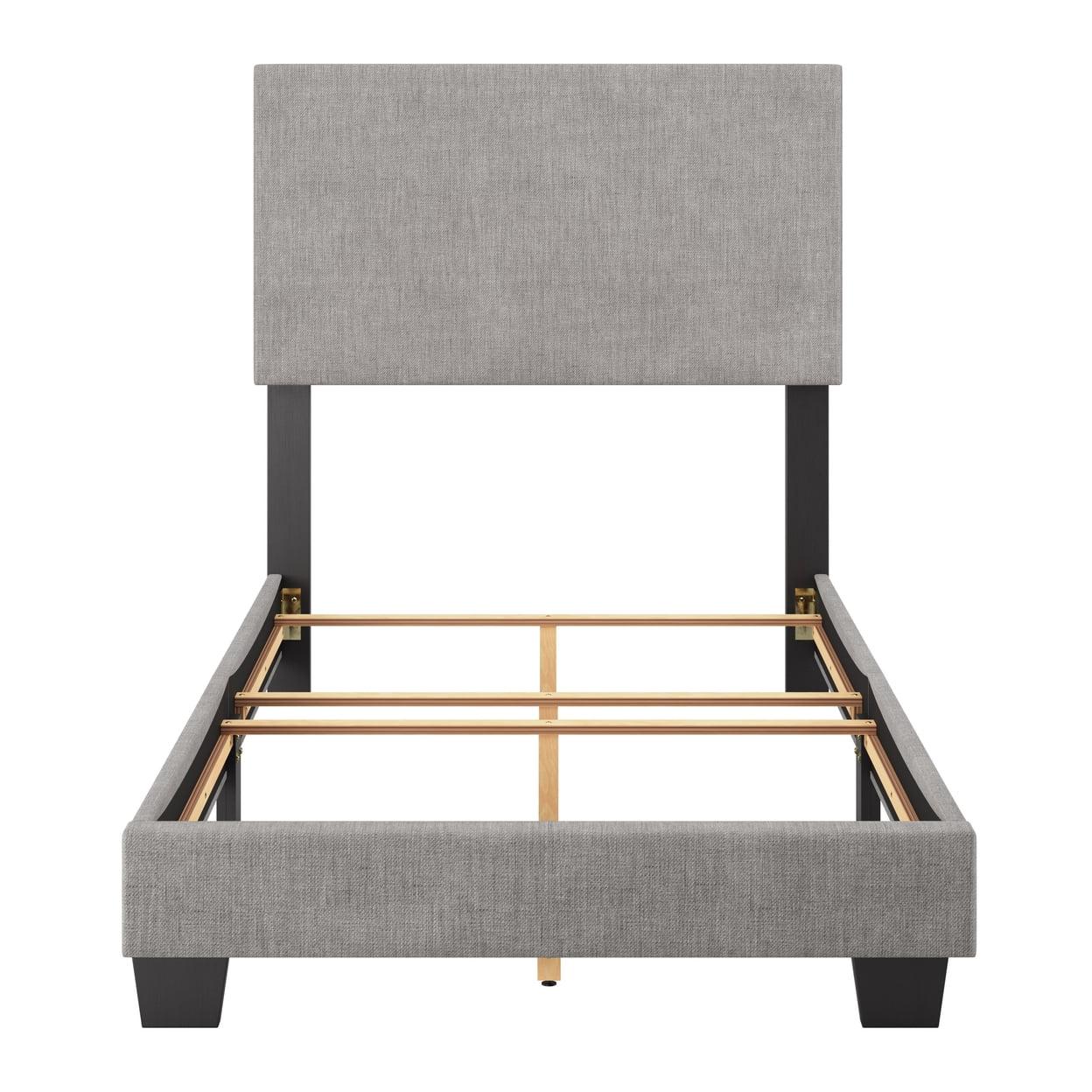 Twin Celeste Modern Upholstered Bed Light Gray - CorLiving