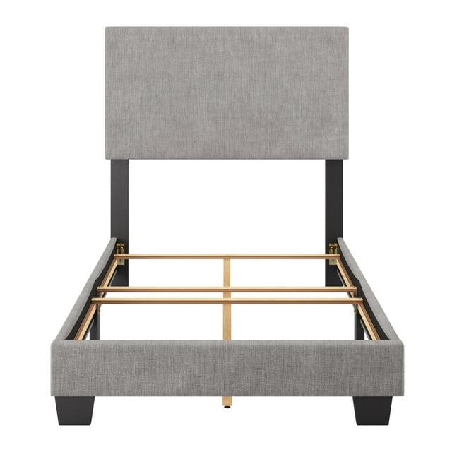 Twin Celeste Modern Upholstered Bed Light Gray - CorLiving