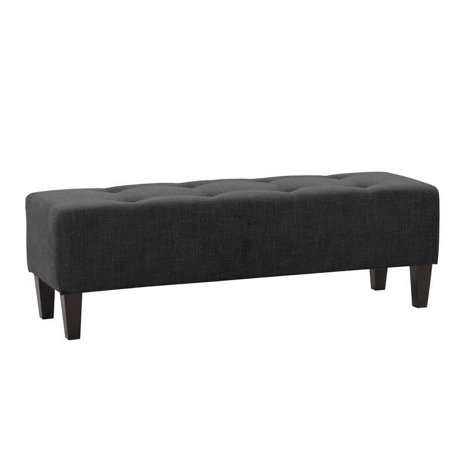 Rosewell Button Tufted Fabric Accent Bench - CorLiving