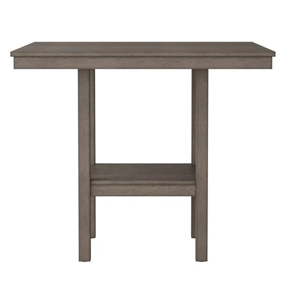 Tuscany Counter Height Dining Table Washed Gray - CorLiving: Rubberwood Legs, Storage Shelf, Square Shape