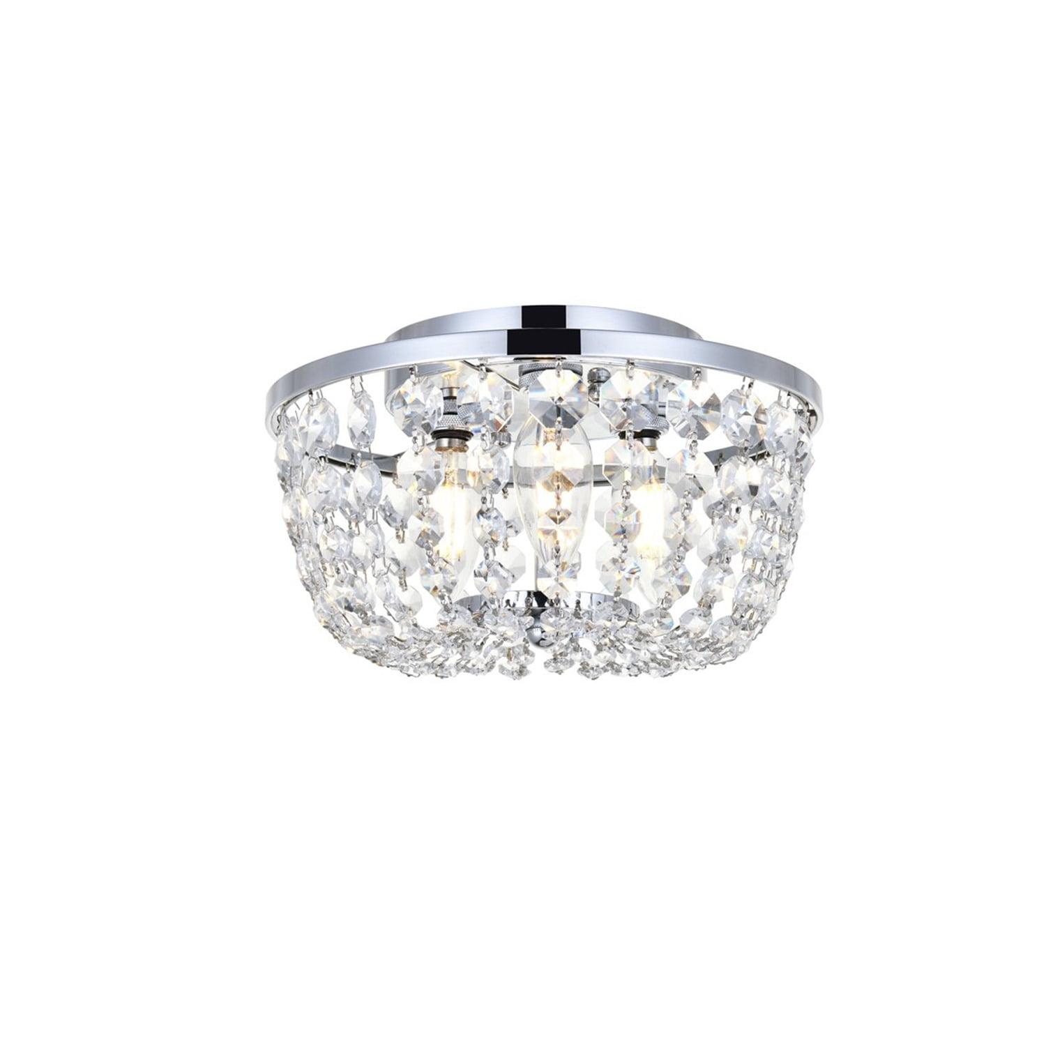 Elegant Lighting Cora 10 inch flush mount in chrome