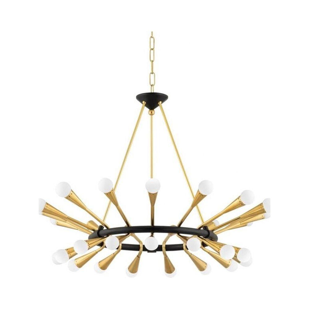 Aries Vintage Deep Bronze 30-Light Brass Chandelier