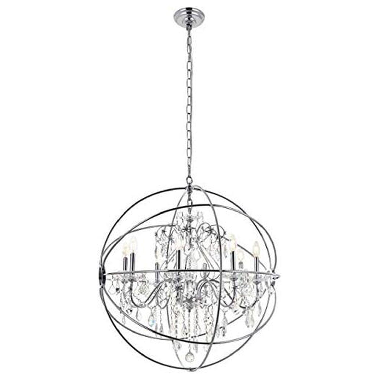 Cordelia 8 Light Chrome Crystal Pendant