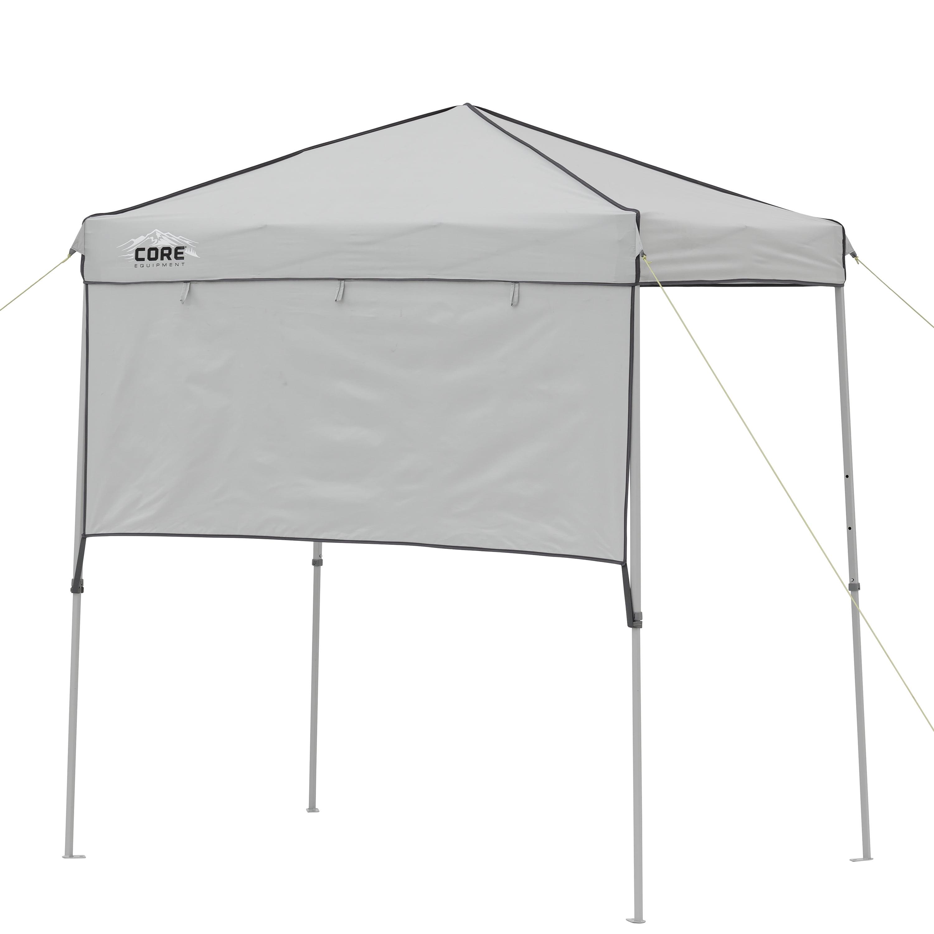 Gray 6 x 4 Ft Steel Pop-Up Canopy Tent with Adjustable Sun Shade