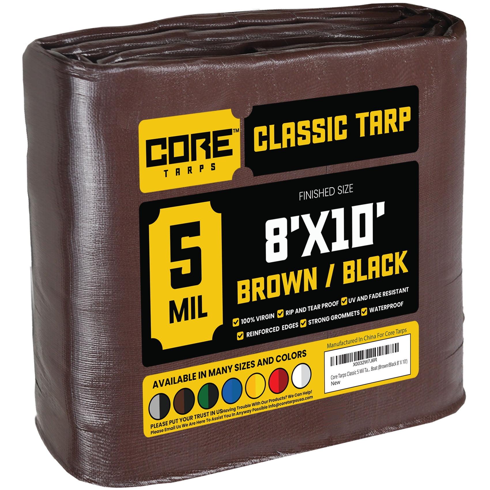 Core Tarps 5 Mil Heavy Duty Polyethylene Tarp, Waterproof, UV Resistant