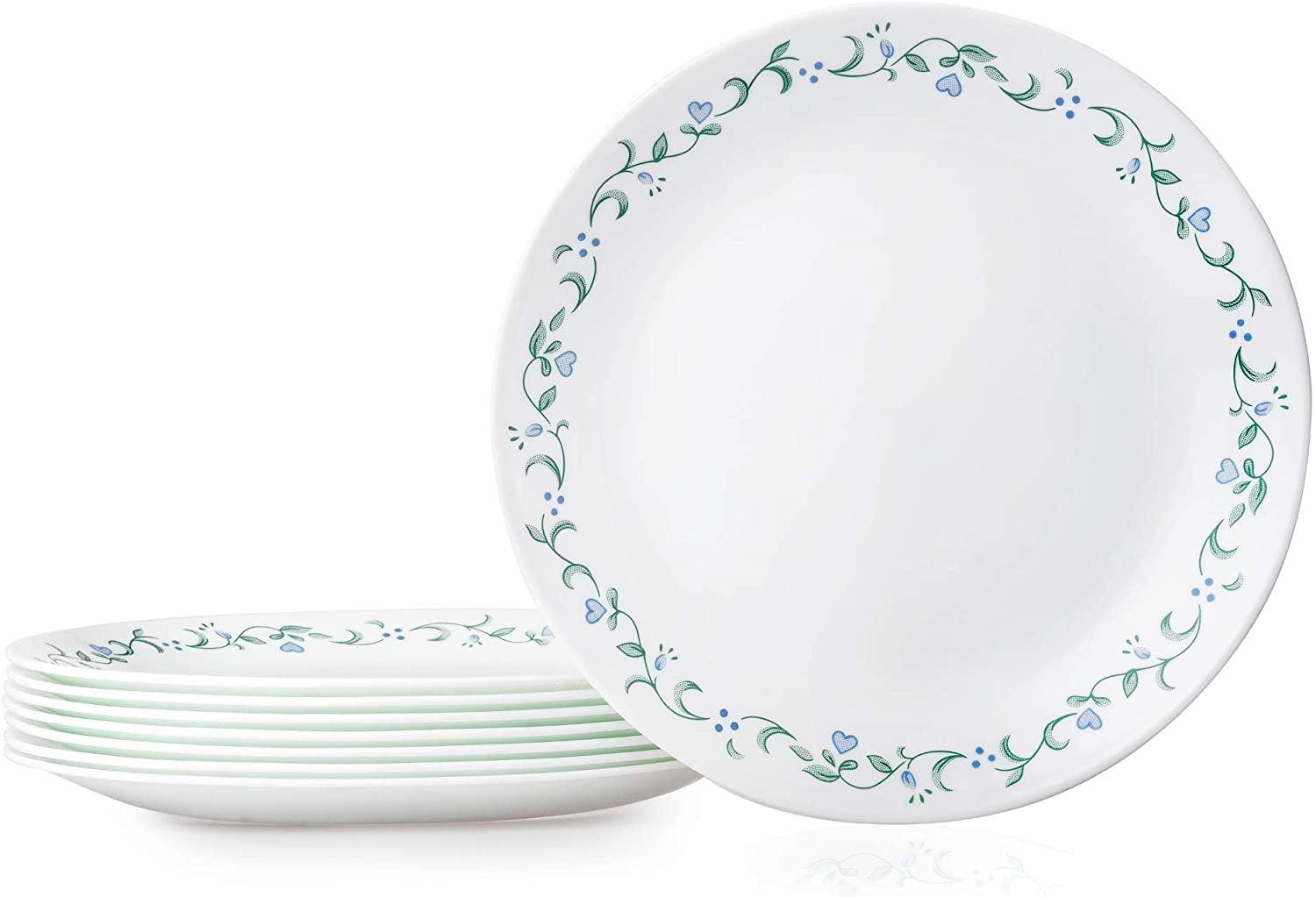 Corelle Livingware Country Cottage 10-1/4” Dinner Plate Vitrelle Glass (Set of 8)