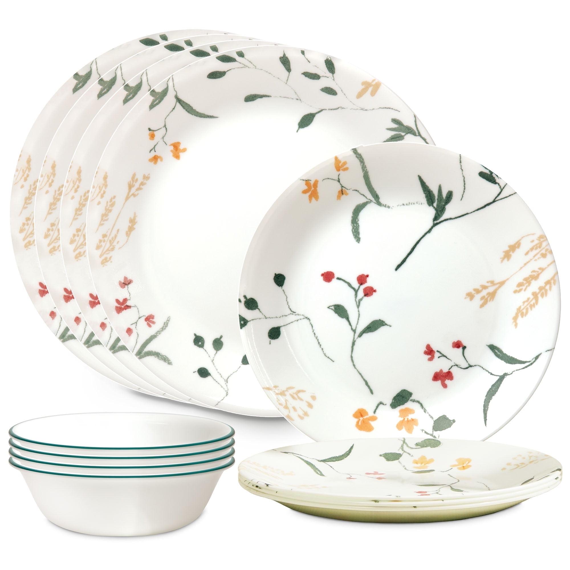 Corelle Wildflower Scatter 12-Piece Glass Dinnerware Set (Service for 4)