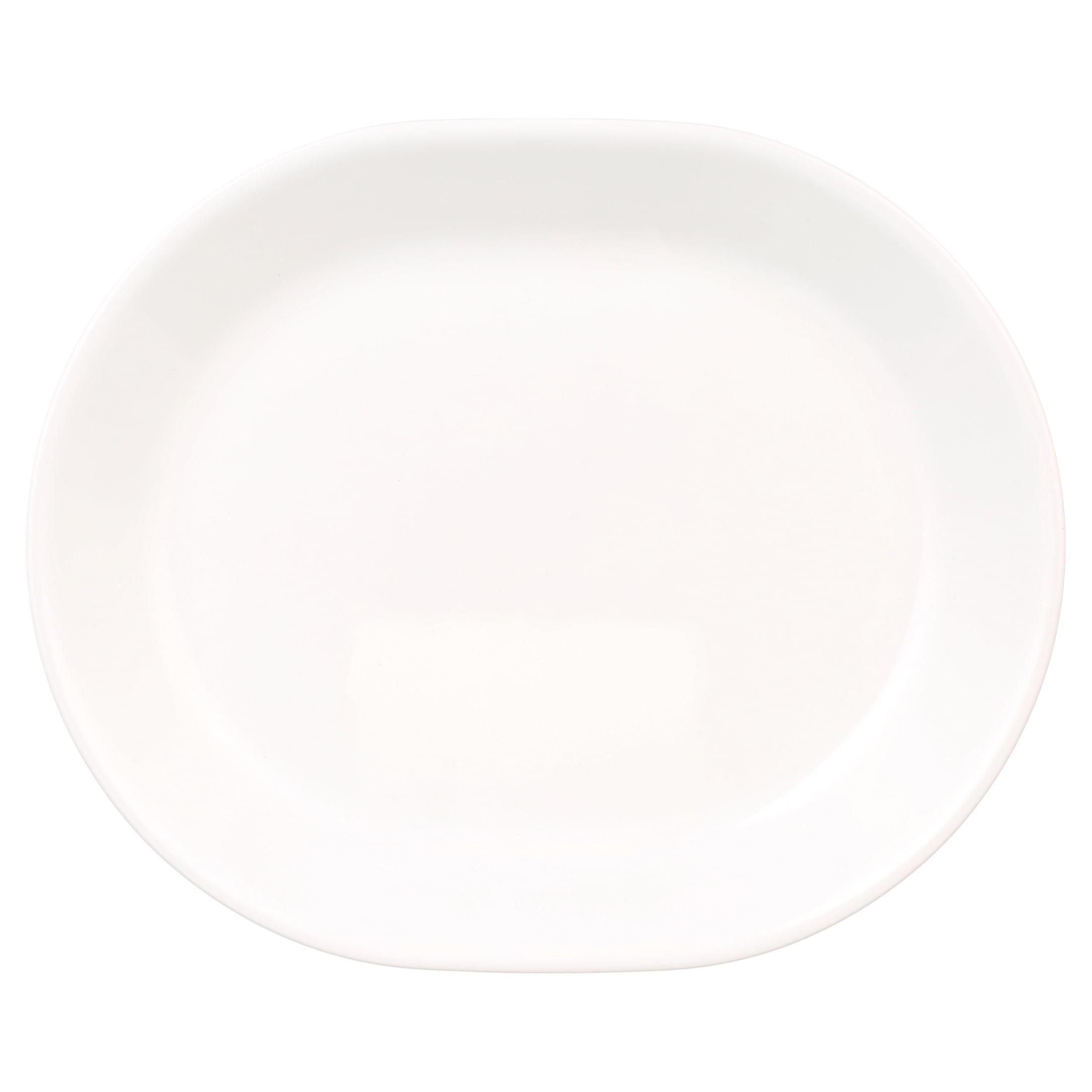 Winter Frost White 12.25" Oval Glass Serving Platter