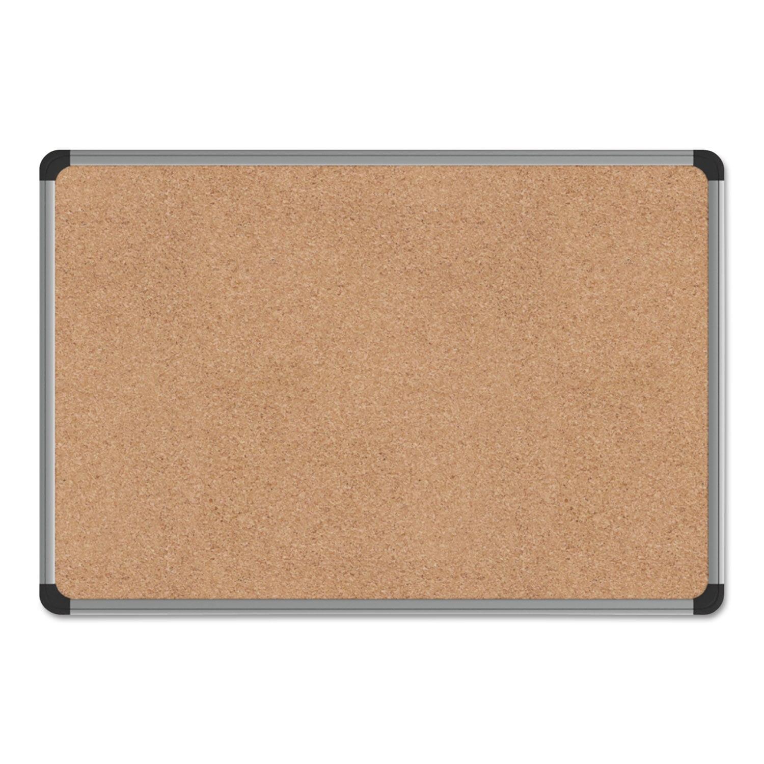 Universal  Bulletin Board  Natural Cork  24 x 18  Aluminum Frame