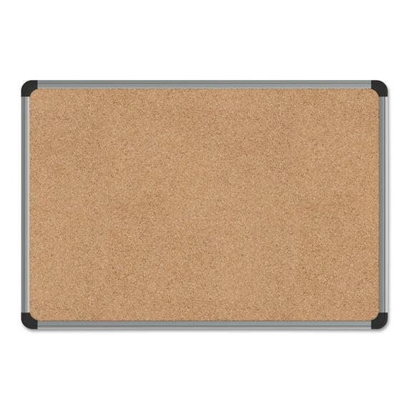 Universal  Bulletin Board  Natural Cork  24 x 18  Aluminum Frame