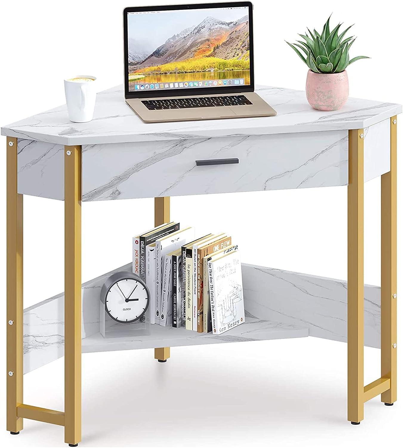 ODK Corner Metal Base Writing Desk