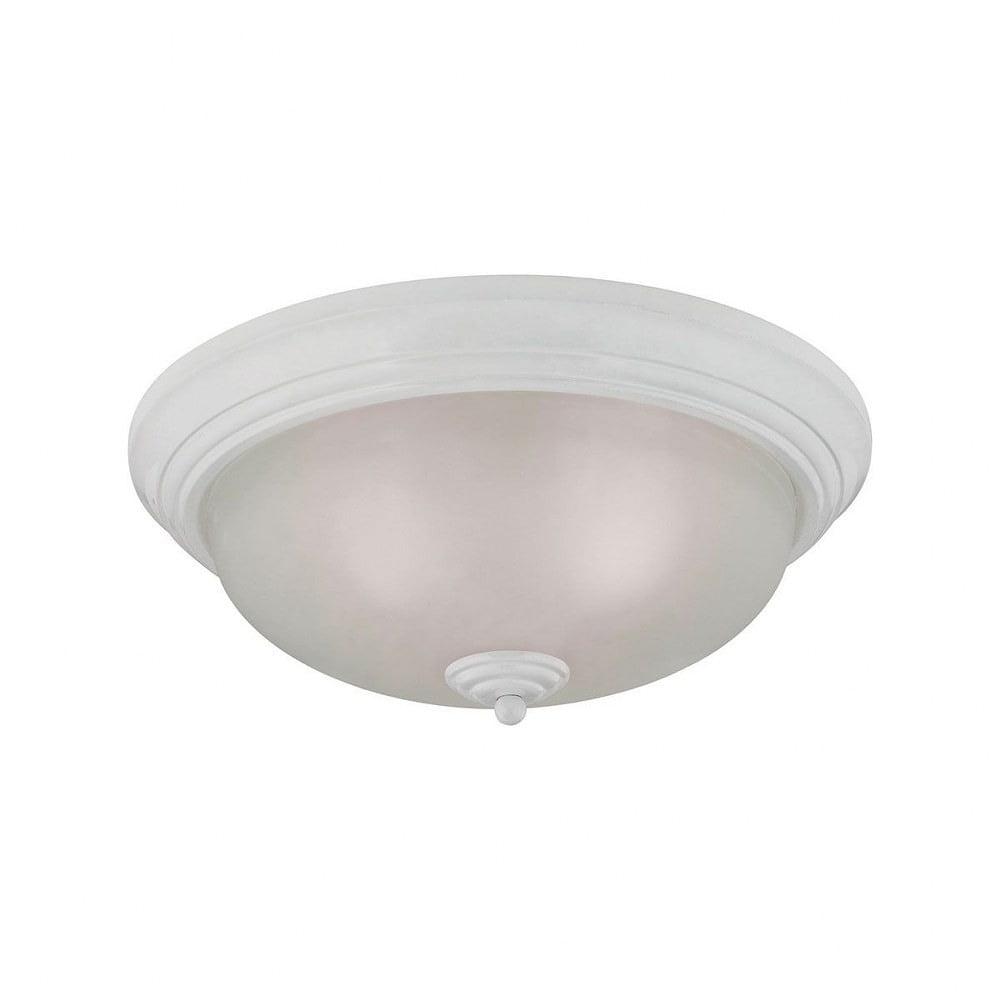 Cornerstone-Huntington - Three Light Flush Mount White Finish with