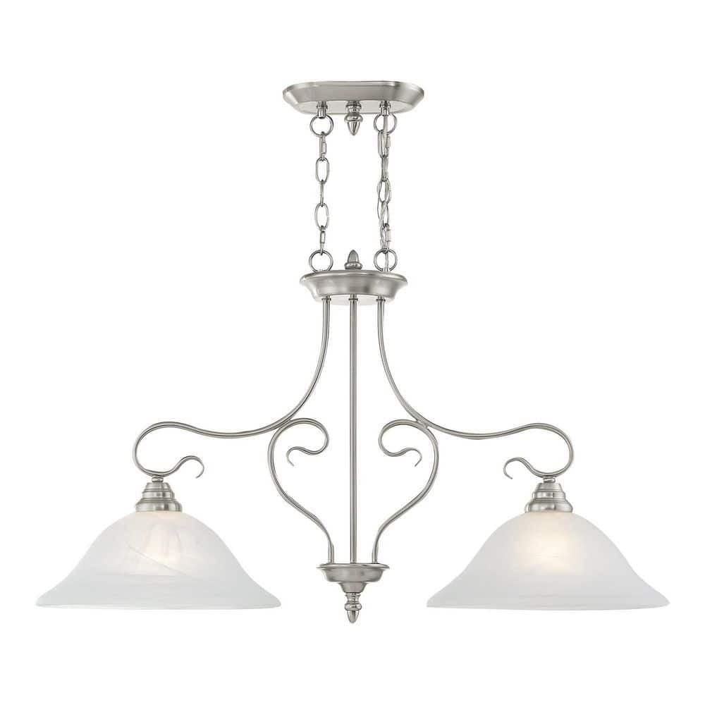 Livex Lighting Coronado 2 - Light Island Pendant Light in  Brushed Nickel