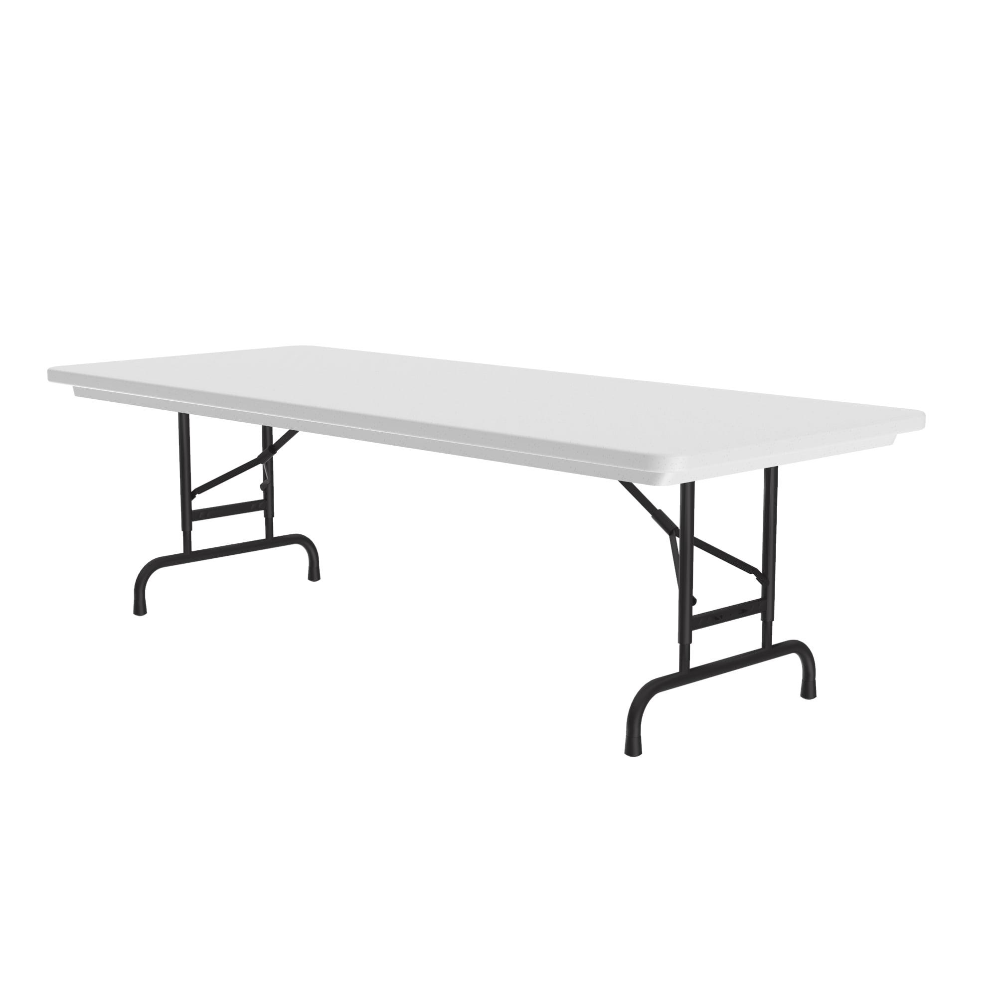 Gray Adjustable Height 72" Plastic and Steel Folding Table