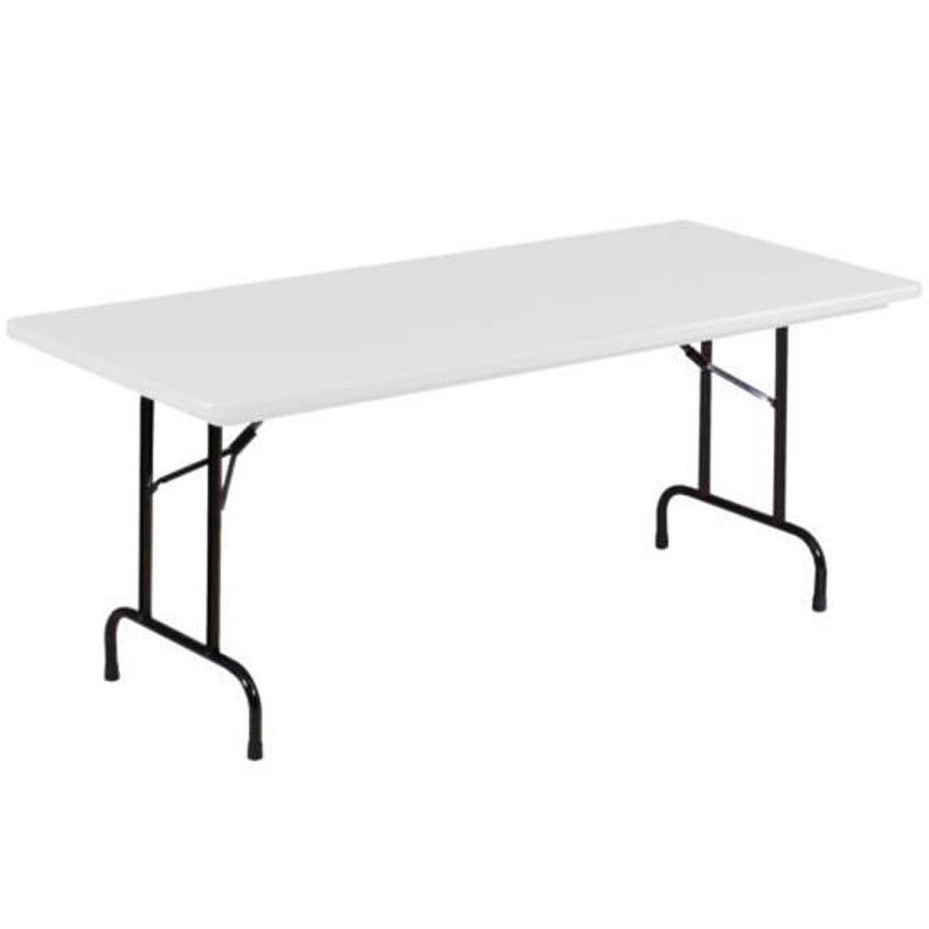 Gray Adjustable Height Rectangular Folding Table