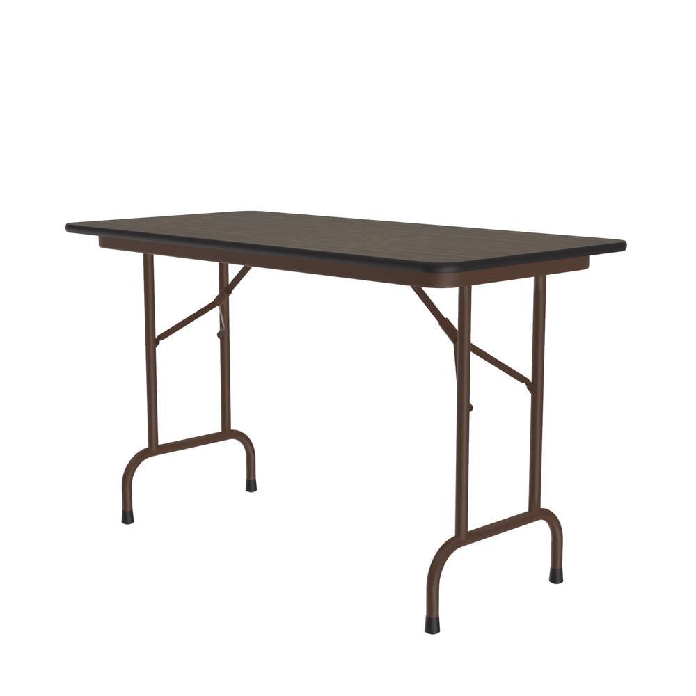 Walnut 24x48" Folding Table with Steel Legs