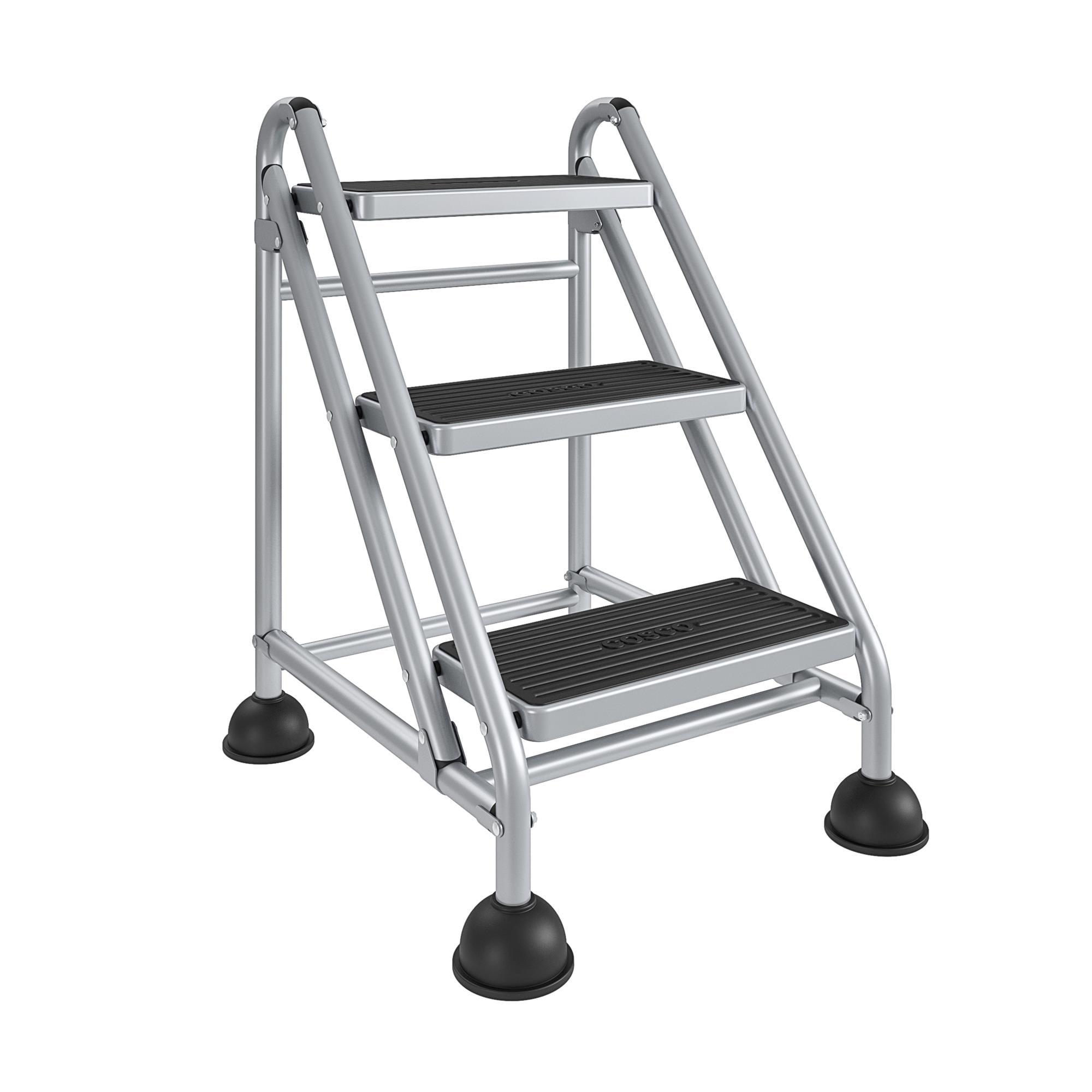 Hively 3 - Step Steel Lightweight Folding Step Stool