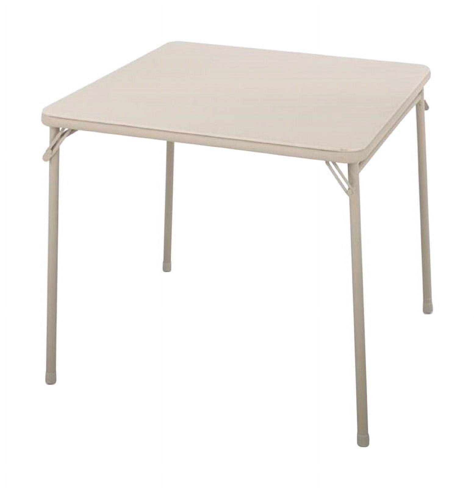 Cosco Square Folding Table 34" Sand Steel Frame, Vinyl Case of 2