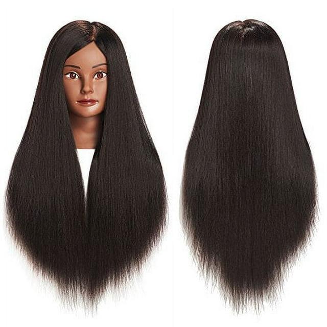 Cosmetology Mannequin Head Human Hair Hairdresser Training Doll Model Manikin