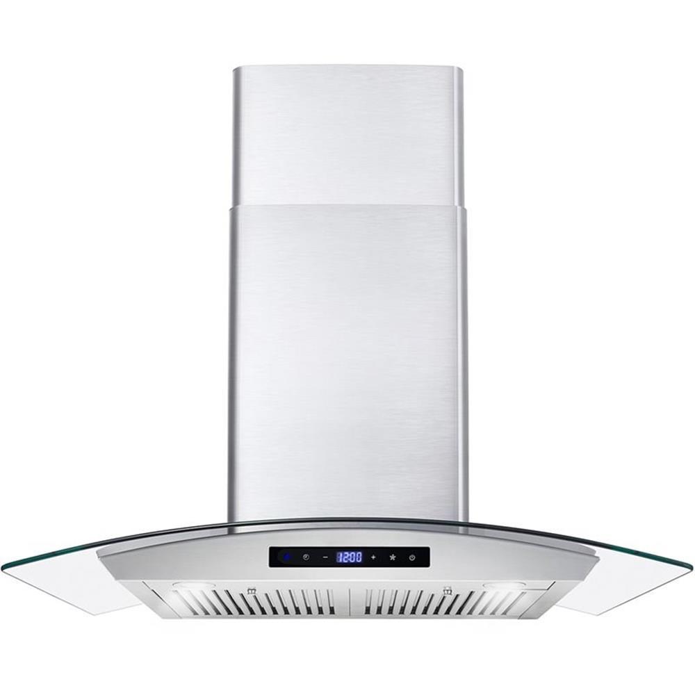 30-Inch Stainless Steel Wall Mount Range Hood with Touch Controls