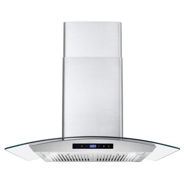 Cosmo 30 in. Ducted Wall Mount Range Hood in Stainless Steel with Touch Controls, LED Lighting and Permanent Filters