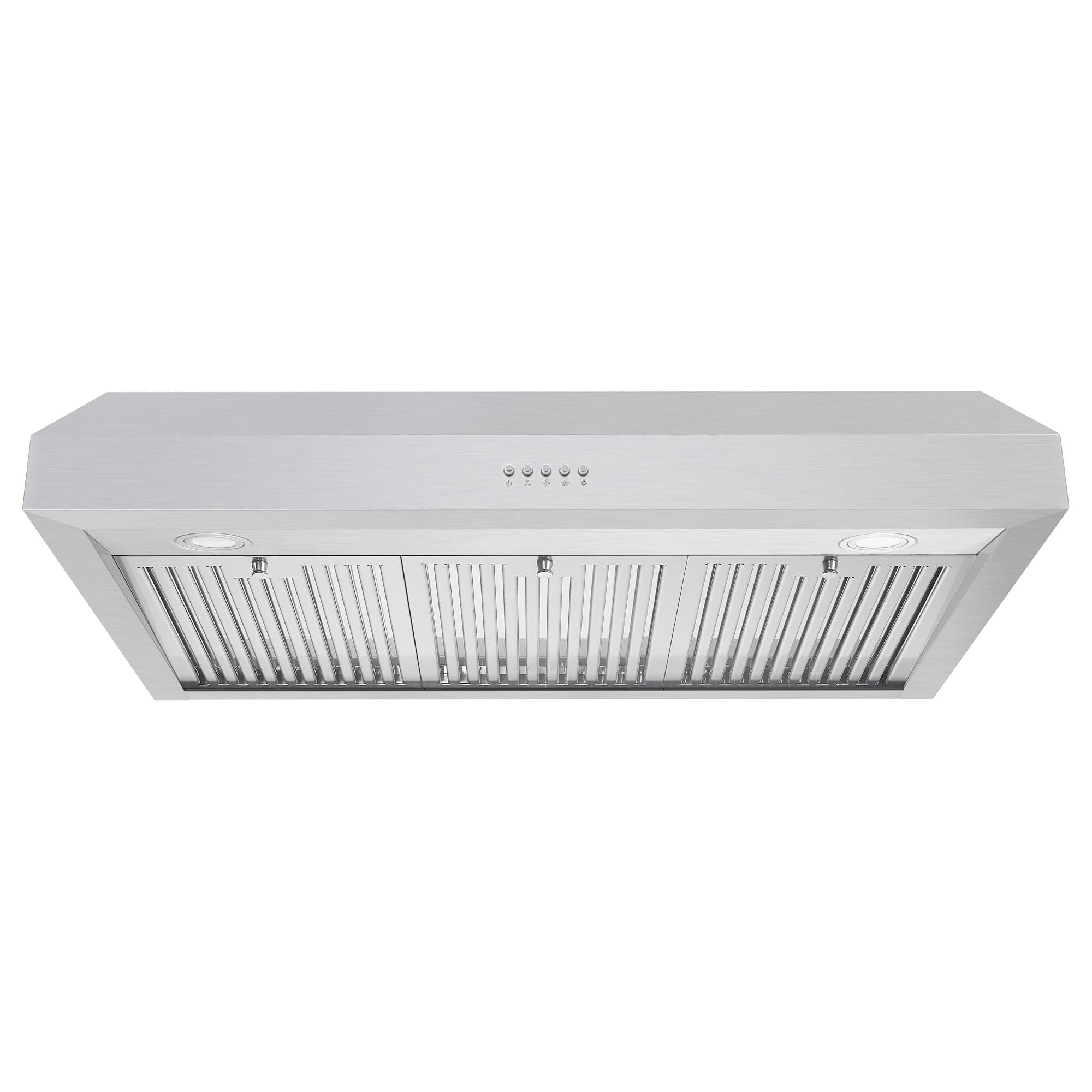 Cosmo 36" Stainless Steel 380 CFM Ducted (Vented) Under Cabinet Range Hood with Baffle Filter