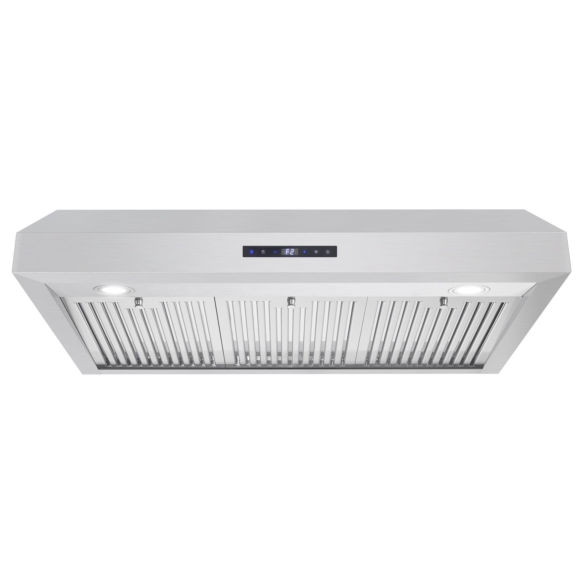 Cosmo 36" Stainless Steel 380 CFM Ducted (Vented) Under Cabinet Range Hood with Baffle Filter