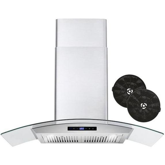 36 in. Vista Collection Ductless Wall Mount Range Hood, Touch Controls, LED Lights, Stainless Steel