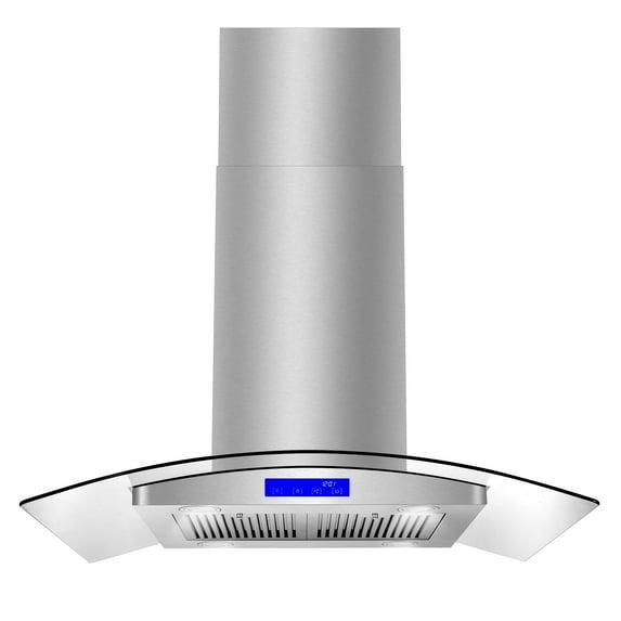 Cosmo COS-668ICS900 36 Inch Island Range Hood w/ Touch Controls, Stainless Steel