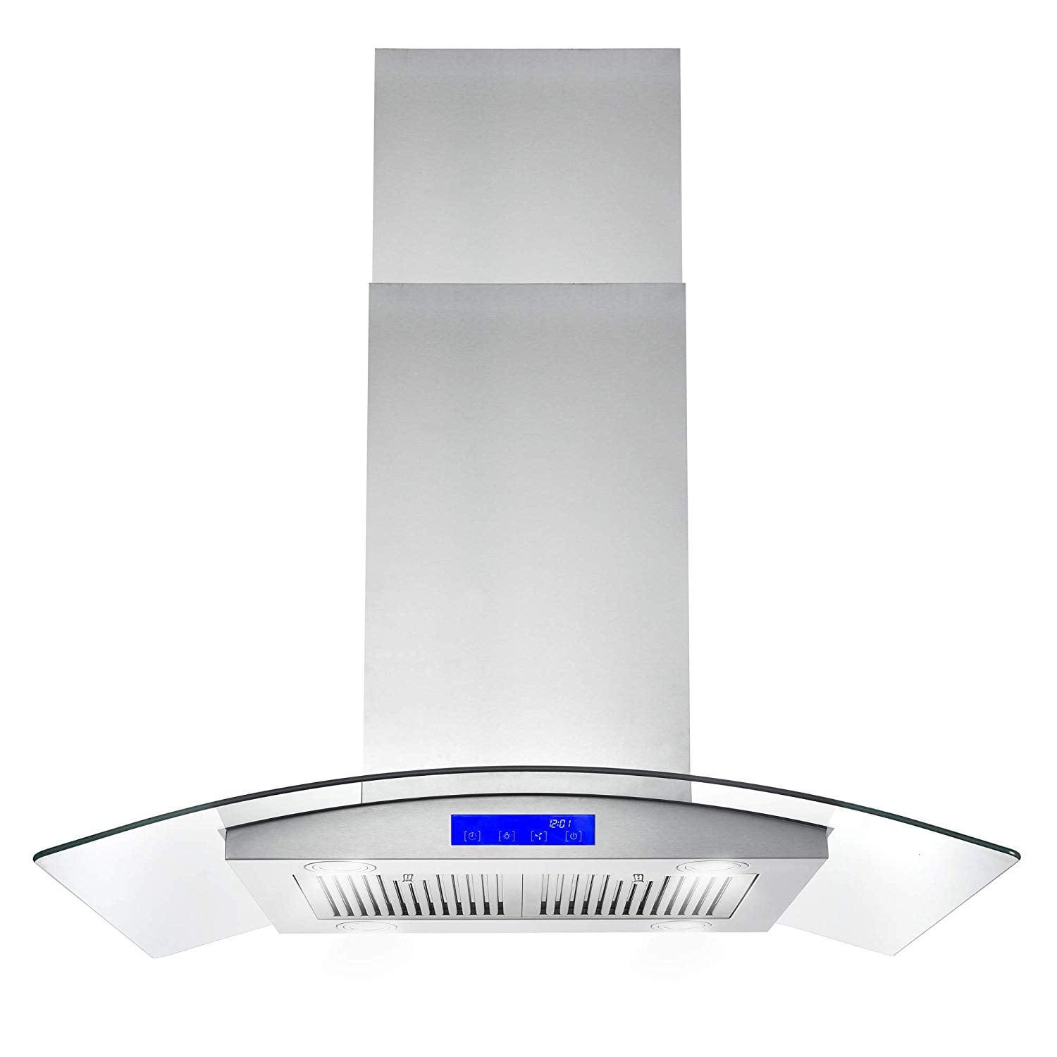 Cosmo COS-668ICS900 36 Inch Island Range Hood w/ Touch Controls, Stainless Steel