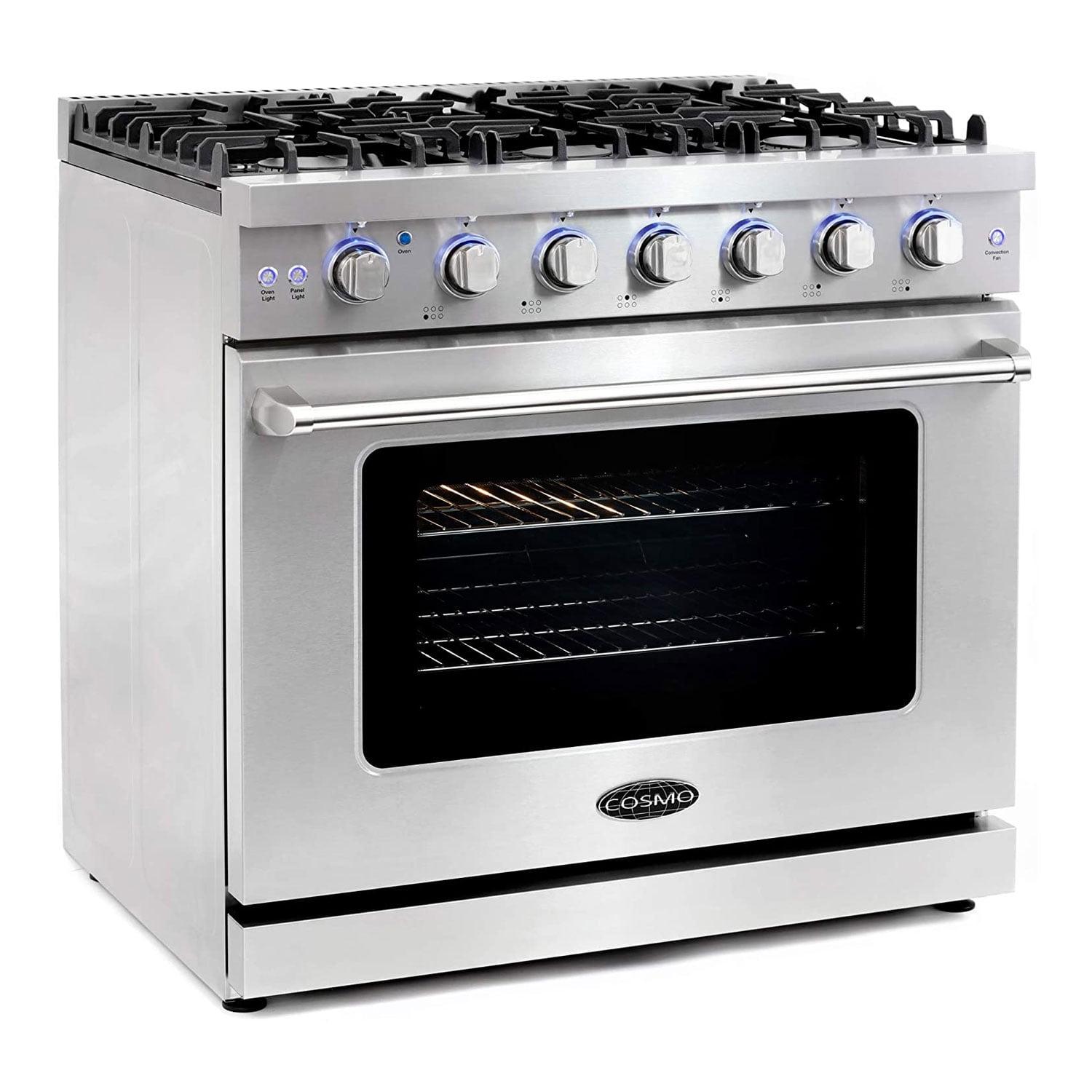 Cosmo 36" 6 Cubic Feet Natural Gas Freestanding Convection Range