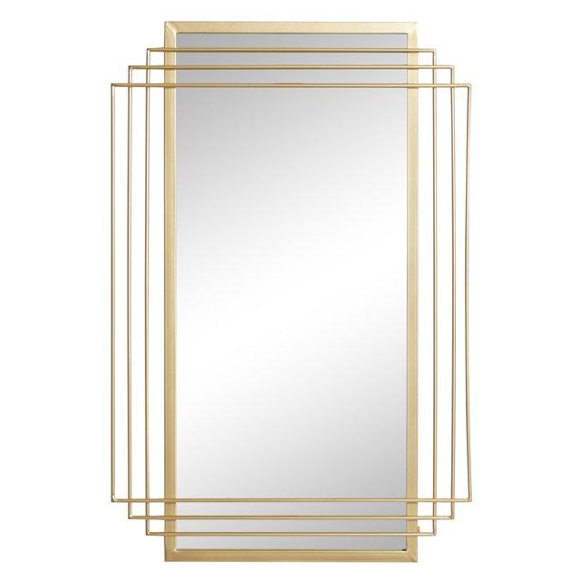 CosmoLiving by Cosmopolitan CosmoLiving by Cosmopolitan Gold Metal Geometric Wall Mirror