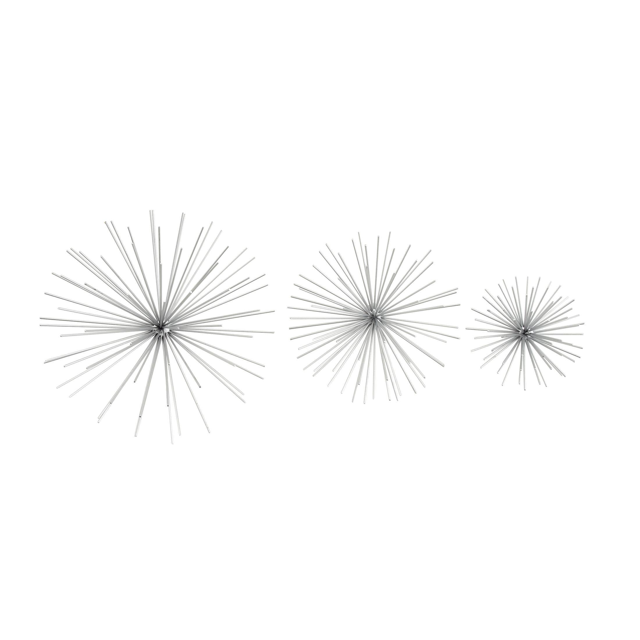 CosmoLiving by Cosmopolitan Metal 3D Long Spike Starburst Home Wall Decor Set