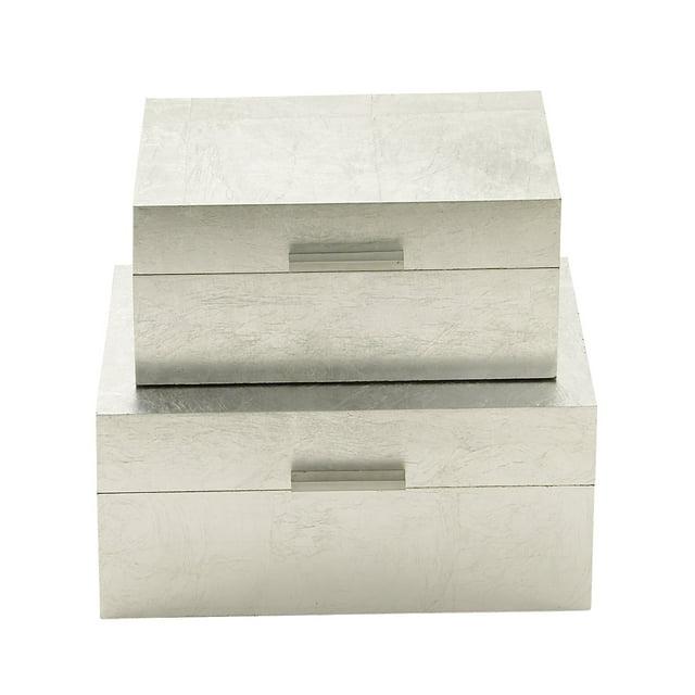 CosmoLiving by Cosmopolitan Wooden Decorative Box with Textured Foiled Exterior Set