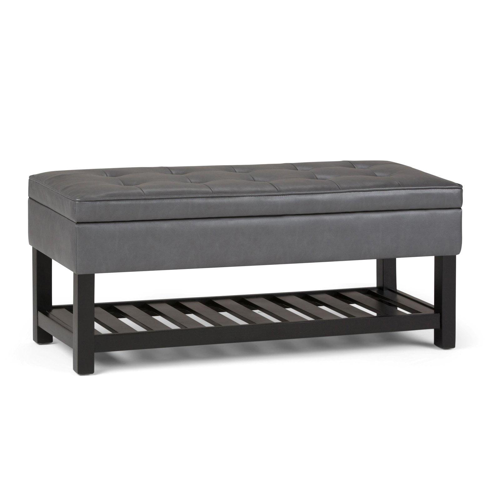 Cosmopolitan Faux Leather Upholstered Storage Bench