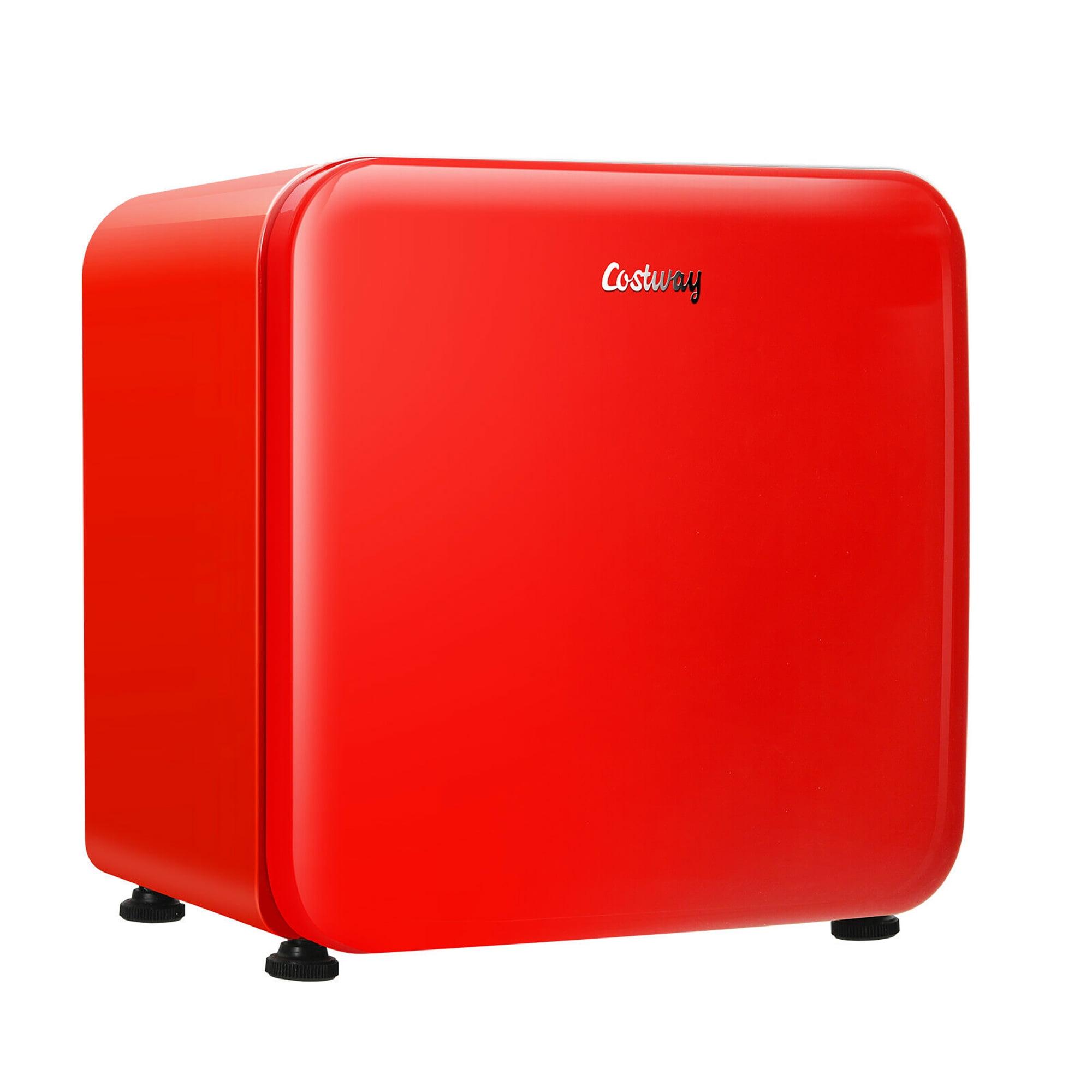 1.6 Cubic Feet Red Compact Mini Refrigerator with Reversible Door