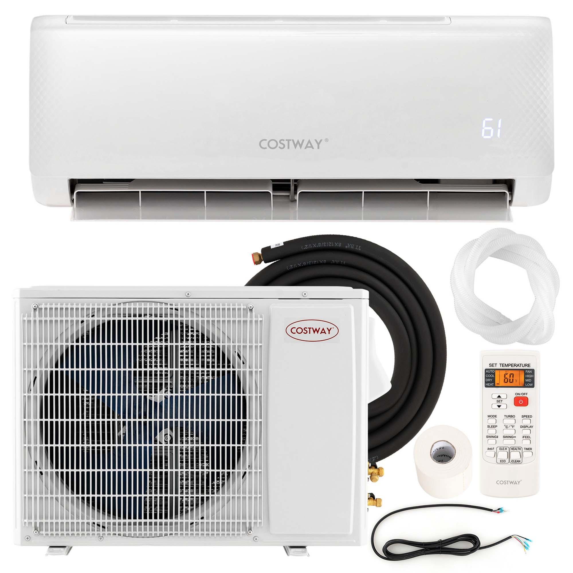 Costway 12,000 BTU Mini Split Air Conditioner AC Unit with Heat Pump & Remote Control