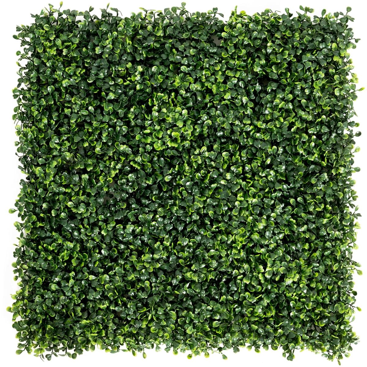 20'' x 20'' Green Artificial Boxwood Hedge Wall Panels