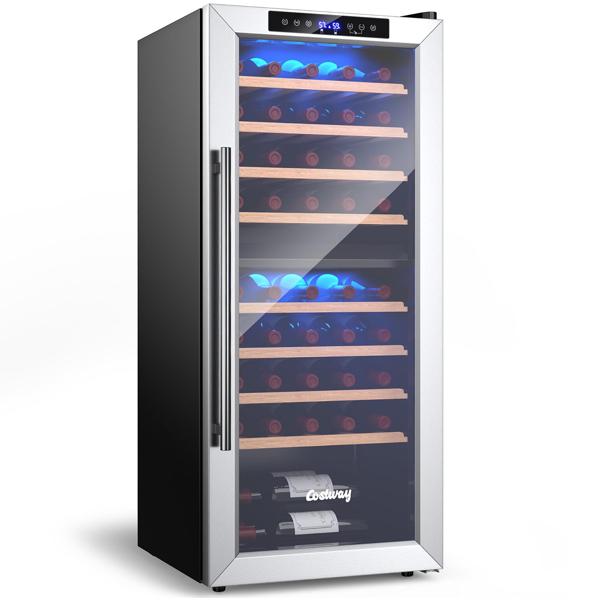 Costway Dual Zone 20'' Freestanding 43 Bottle Wine Refrigerator